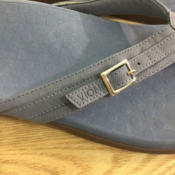 Vionic Womens Tide Patty Sandals Comfort Shoe Toe Post Thong Beach Pool Blue 12 - Picture 3 of 10